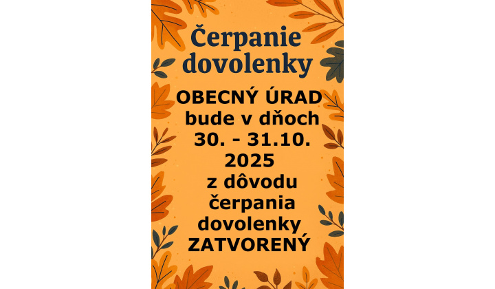 ČERPANIE DOVOLENKY 