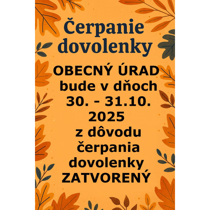 ČERPANIE DOVOLENKY 