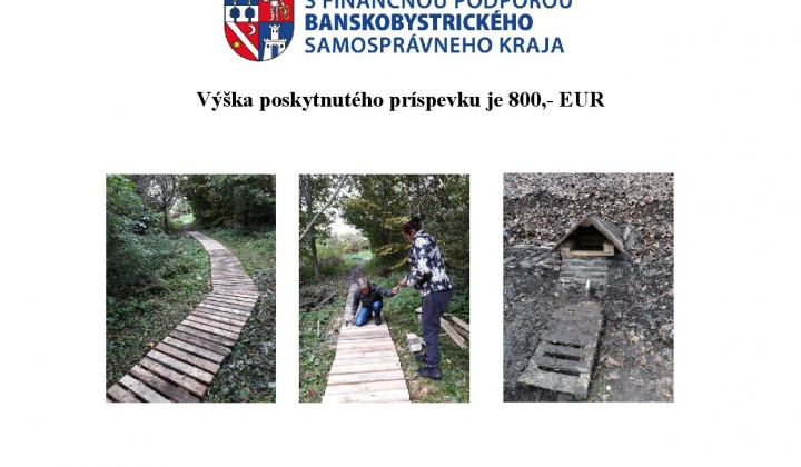 Aktuality / Drevené lávky a studnička v okolí Kolpašského jazera za finančnej podpory BBSK . ĎAKUJEME ! - foto