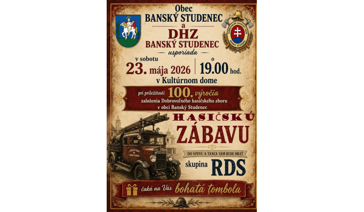 Hasičská zábava 23.5.2026