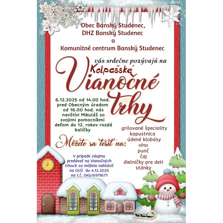 Kolpašské Vianočné trhy