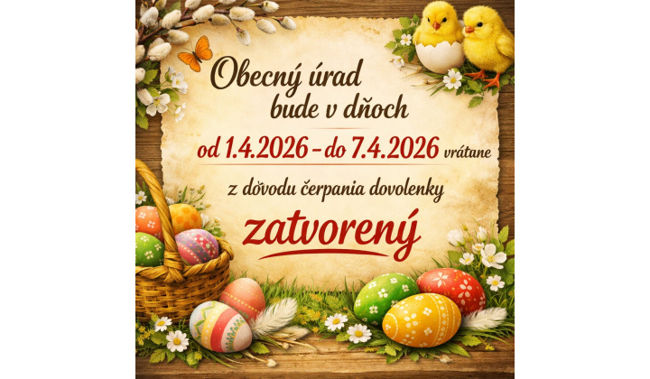 Oznam o čerpaní dovolenky 