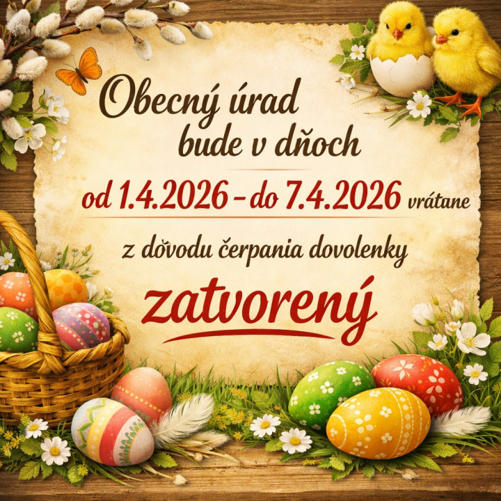 Oznam o čerpaní dovolenky 