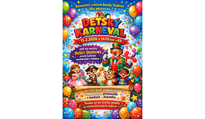 Pozvánka na Detský karneval 
