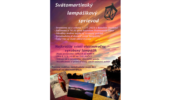 Pozvánka na Svätomartinský lampášikový sprievod 