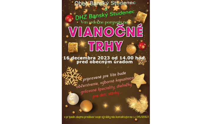 Pozvánka na Vianočné trhy 