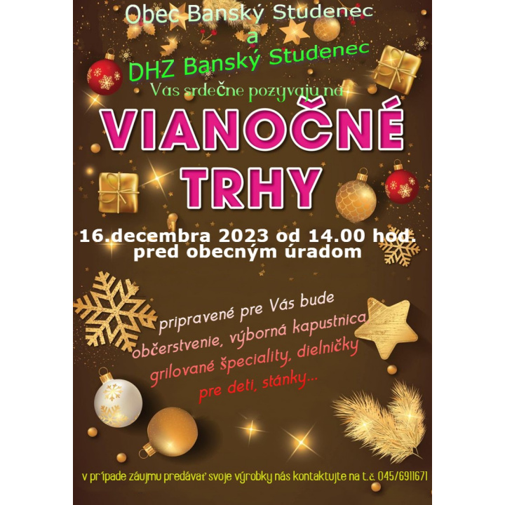 Pozvánka na Vianočné trhy 