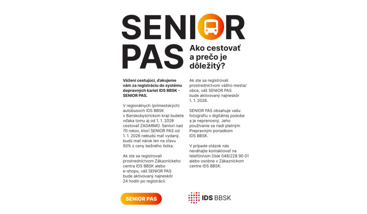 SENIOR PAS PRE SENIOROV NAD 70 ROKOV